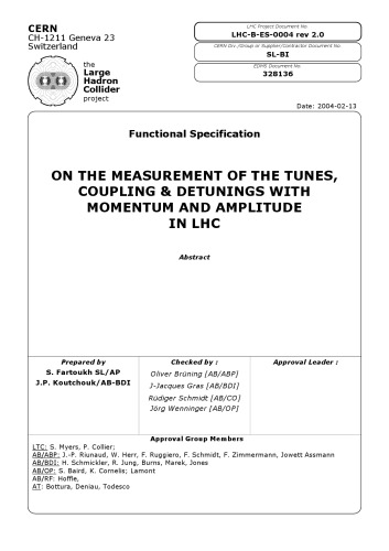 Measurement of Tunes, Coupling and Detuning in LHC