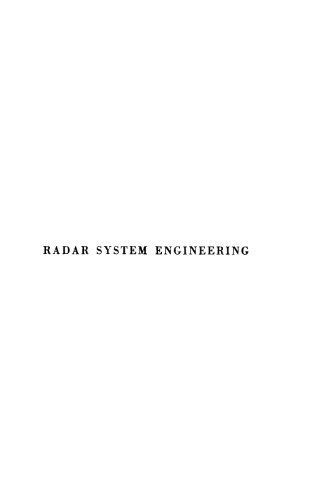 MIT RadLab {complete set} Vol 01 - Radar System Engineering