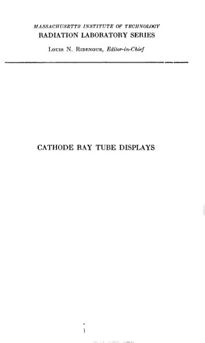 MIT RadLab {complete set} Vol 22 - Cathode Ray Tube Displays