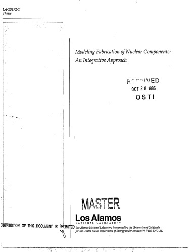 Modeling Fabrication of Nuclear Components