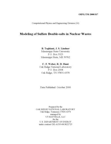 Modeling of Sulfate Double-Salts in Nuclear Wastes