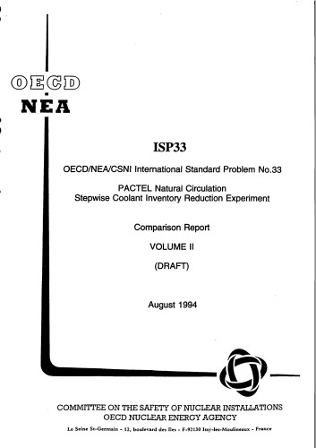 Natural Circulation Coolant Inventory Stepwise Reduction Exper - Vol II (csni-r1994-24)