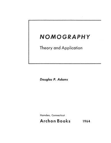 Nomography - Theory and Appln. [math]