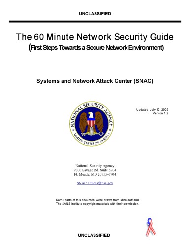 NSA - The 60 Minute Network Security Guide v1.2