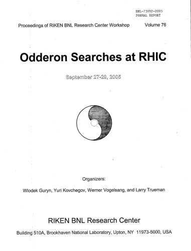 Odderon Searches at RHIC [RIKEN BNL Workshop proc]