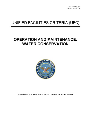 Operation and Maintenance - Water Conservation UFC 3-440-02 - US DOD