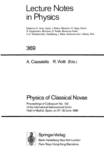 Physics of Classical Novae [LNP 0369]