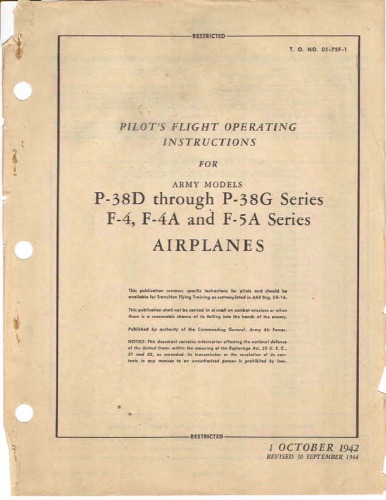 Pilot's Flight Operating Instructions