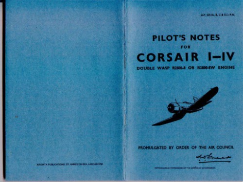 Pilot's Notes - Corsair I-IV [AP 2351 A-D]