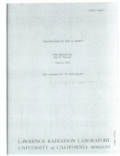 Properties of the Eta Meson [thesis]