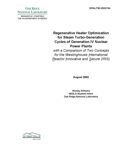 Regen. Heater Optimization - Steam Turbogenerator Cycles of Nuclear Powerplants