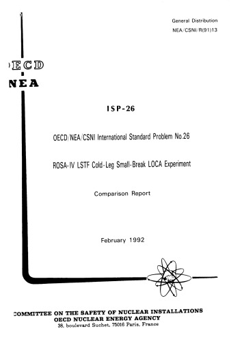 ROSA-IV Cold-leg Small-Break LOCA Experiment (csni-r91-13)