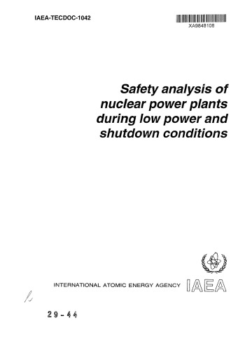 Safety Anal of Nucl Powerplants - Low-Pwr and Shutdown Cond (IAEA TECDOC-1042)