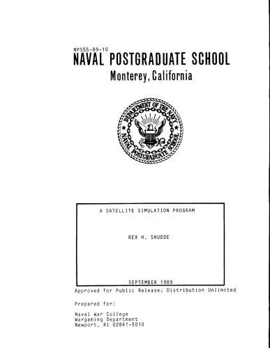 Space Satellite Simulation Program - US Navy Postgrad School