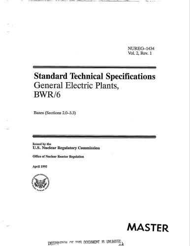 Std Tech Specs - GE Plants BWR 6 Vol 2