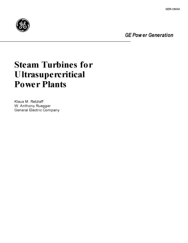 Steam Turbines for Ultrasupercritical Power Plants