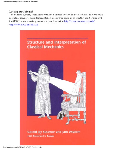 Structure and Interpretation of Classical Mechanics