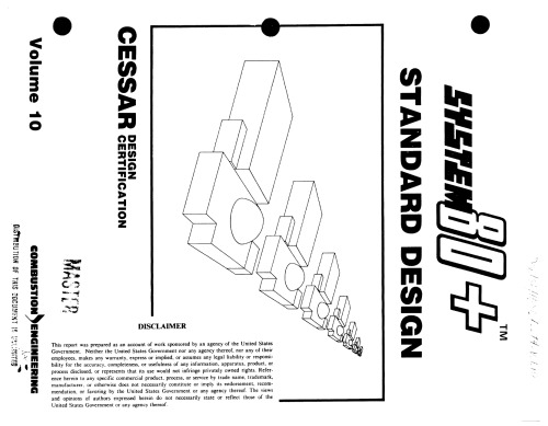 System 80+ Standard [nucl. powerplnt] Design - Vol 10