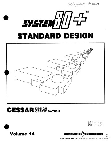 System 80+ Standard [nucl. powerplnt] Design - Vol 14