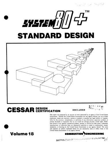 System 80+ Standard [nucl. powerplnt] Design - Vol 18