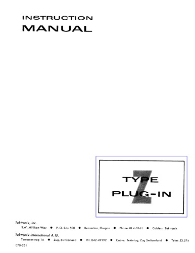 Tektronix Z Calibrated Differential Comparator (Oscilloscope Plugin)