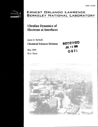 Ultrafast Dynamics of Electrons at Interfaces [thesis]