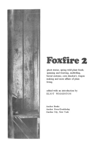 Foxfire Book 2 on Primitive Survival