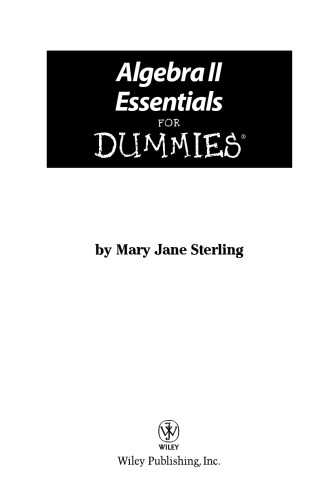 Algebra II essentials for dummies