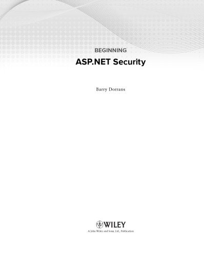 Beginning ASP.NET security