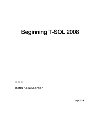 Beginning T-SQL 2008