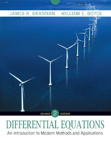 DIFFERENTIAL EQUATIONS : An Introduction to Modern Methods and Applications