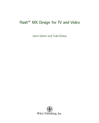 Flash MX design for TV