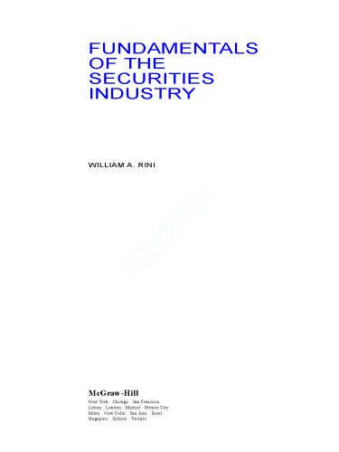 Fundamentals of the securities industry