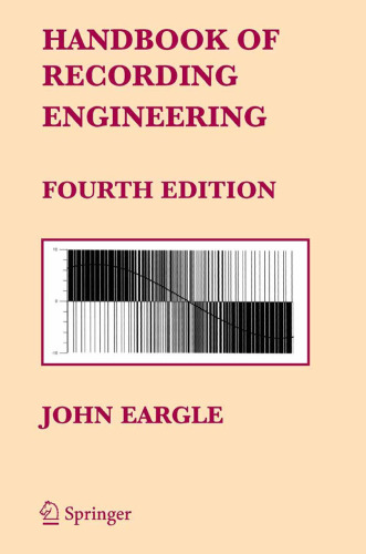 Handbook of recording engineering