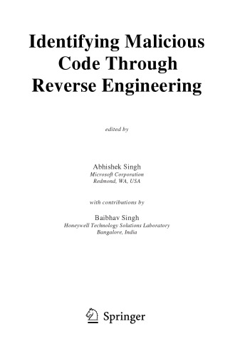 Identifying malicious code through reverse engineering