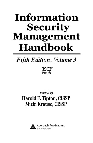 Information security management handbook