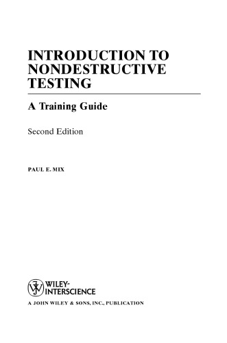 Introduction to nondestructive testing : a training guide