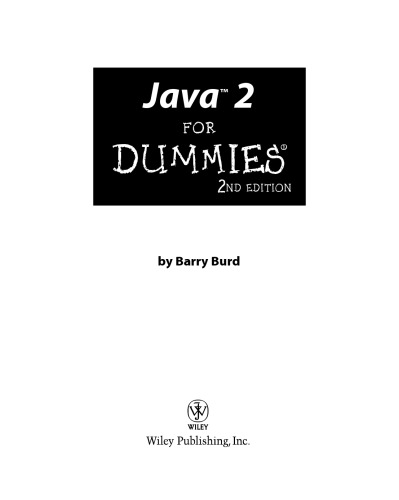 Java 2 for dummies