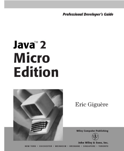 Java 2 micro edition : professional developer's guide