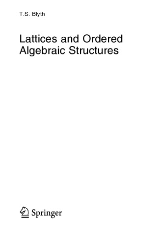 Lattices and ordered algebraic structures