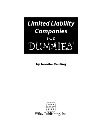 Limited liability companies for dummies