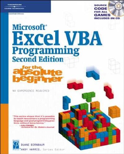 Microsoft Excel VBA programming for the absolute beginner