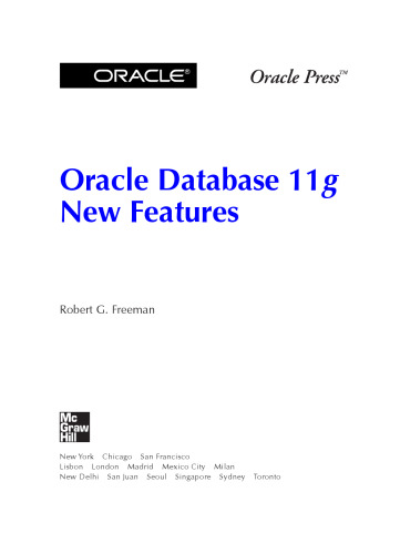 Oracle database 11g : new features