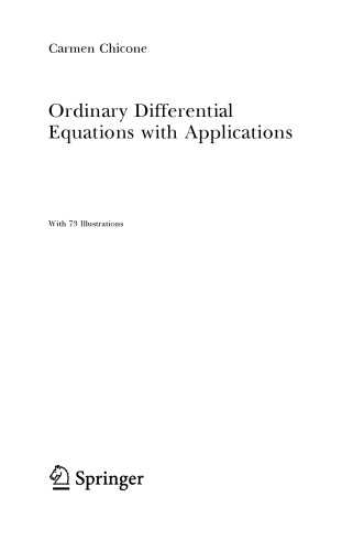 Ordinary differential equations with applications