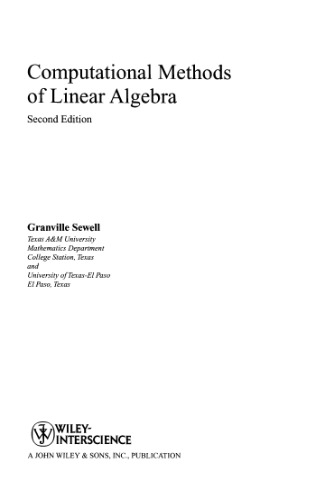 Computational methods of linear algebra