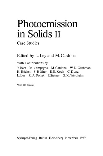 Photoemission in solids. 2, Case studies