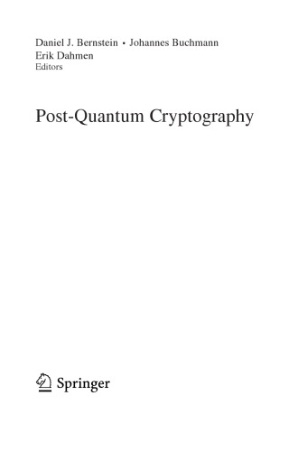 Post-quantum cryptography