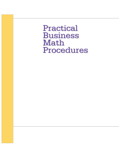 Practical business math procedures