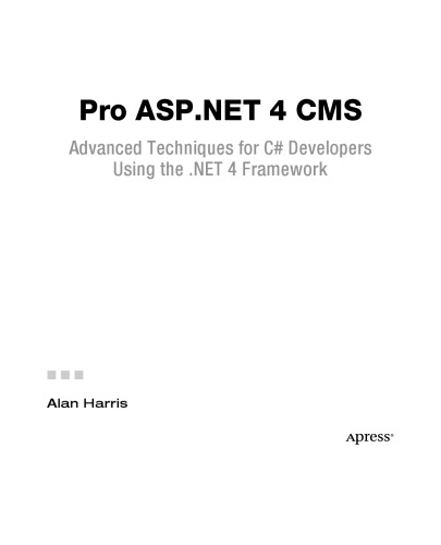 Pro ASP.NET 4 CMS