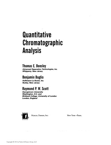 Quantitative chromatographic analysis